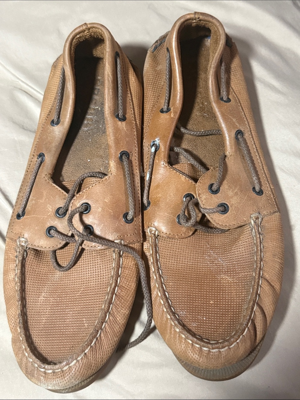 Sperry Men's Tan Moc Toe Boat Shoes